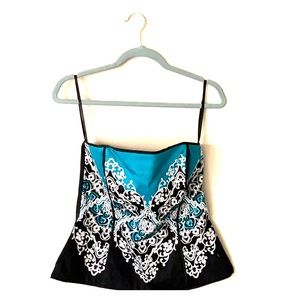 White House Black Market strapless corset top